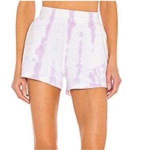 Monrow purple tie dye short
